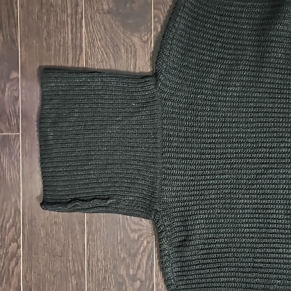 Gap Cozy Blouson Sleeve Ribbed Knit Turtleneck Sweater Dress, BLACK, M/L - Picture 5 of 13